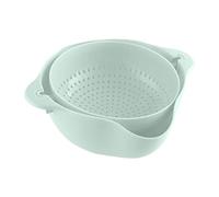 delr Drenaggio Lavaggio - Lavaggio doppio strato Ciotola per tingere le verdure | Colino da cucina Ciotola girevole per servire pasta frutta fagioli broccoli patate