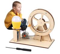 delr Giocattolo Mano - Gioco Costruzione Stelo Educativo Esperimento Scienza Legno Fai Da Te Manuale,Manovella Manuale, Giocattolo Educativo Costruzione