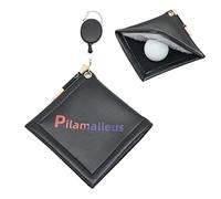 delr Golf Dry & Wet Golf pelle sintetica con clip retrattile e supporto per tee - Asciugamano quadrato impermeabile per palline da golf bagnate e asciutte, detergente per bastoncini da golf