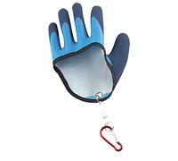delr Guanto per catturare pesci | Guanti antiscivolo per granchio - Guanti professionali impermeabili in tessuto in filo PE con ganci magnetici, guanti per la gestione del rilascio per la caccia