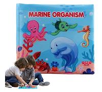 delr Libri rugosi per bambini | Tessuto per neonati,Giocattoli educazione precoce Libro 3D Toccare e sentire Libri rugosi con Suono sussurrante Bambino Ragazza