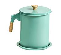 delr Olio Serbatoio Olio 1.4L Metallo con Filtro Lattine Olio Alimentare, Alimentare con Pastiglie Antiscivolo, Molteplici Finalità Forniture Cucina
