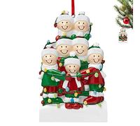 delr Ornamento da appendere per Natale | Ornamento per Natale Personalizzato Famiglia Felice Fatto Lega,Regali di decorazione Natale personalizzati, Parole