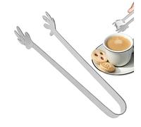 delr Pinze per snack | Pinze per zucchero - Pinze da cucina in acciaio inox, Pinze per snack alla griglia, insalata, barbecue, friggere, cuocere, servire