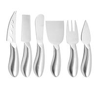 delr Salumeria | 6 mini taglierine biscotto | Set di coltelli formaggio in acciaio inox per tagliere salumi, coltelli formaggio squisiti, formaggio