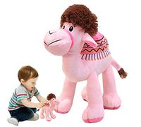 delr Simpatico Peluche Cammello - Comodo Peluche Cammello - Giocattoli di Peluche del Cammello del Deserto Rosa da 11 Pollici, Giocattolo di Peluche Morbido Realistico Marrone, Giocattoli di Peluche