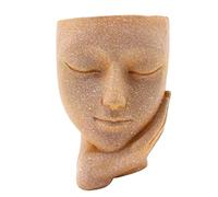 delr Teste di vaso per | Girl Face Planter Pots Head Planter | Fioriere succulente testa vaso di fiori per interni ed esterni con foro di drenaggio occhi chiusi