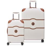 Delsey 2 Piece Set 21/28, Chatelet Hardside Bagagli con Ruote Spinner, Bianco (Blanc Champagne), Taglia Unica