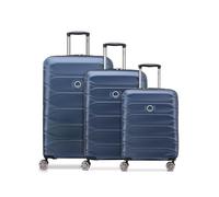 Delsey Paris Meteor 4 ruote Set di valigie 3 pezzi con piega di espansione blue (TAS014685)