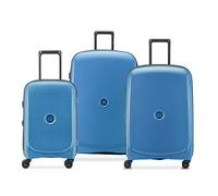 DELSEY PARIS - BELMONT PLUS MR (Materiale Riciclato) - Set di 3 valigie rigide 55 cm/ 70,5 cm/ 82,5 cm - Blu zinco