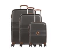 Delsey Paris Flanerie SE Set valigie trolley (4 ruote) marrone scuro, plastica, 51 x 76 x 32cm