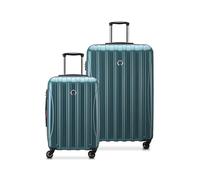 DELSEY PARIS Helium Aero - Trolley rigido espandibile con ruote girevoli, Verde metallizzato., 2-Piece Set (21/29)