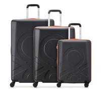 Delsey Paris x United Colors of Benetton Fabrica Set di valigie a 4 ruote 3 pezzi. nero