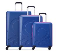 Delsey Paris x United Colors of Benetton Fabrica Set di valigie a 4 ruote 3 pezzi. blu