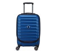 Delsey Paris Shadow 5.0 - Trolley cabin a 4 ruote con tasca frontale S 55 cm espandibile USB (blau)