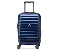 Delsey Paris Shadow 5.0 - Trolley da cabina con 4 ruote e tasca frontale S 55 cm espandibile USB (blu navy)