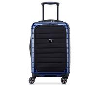 Delsey Paris Shadow 5.0 - Trolley da cabina con 4 ruote e tasca frontale S 55 cm espandibile USB (marineblau)