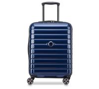 Delsey Paris Shadow 5.0 - Trolley da cabina slim line USB a 4 ruote 55 cm (marineblau)
