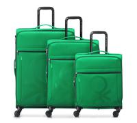 Delsey Paris x United Colors of Benetton Colour Block Set di valigie a 4 ruote 3 pezzi. verde