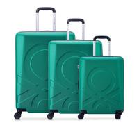 Delsey Paris x United Colors of Benetton Fabrica Set di valigie a 4 ruote 3 pezzi. verde