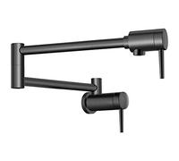 Delta 1165LF-BL - Riempitrice da parete, stile contemporaneo, nero opaco