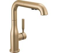 Delta Almari 16943-CZ-DST - Rubinetto da cucina estraibile per lavello da cucina con docking station magnetica, bronzo champagne