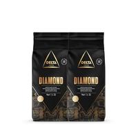 Delta Cafés Diamond Bean Coffee 1 kg - Arabica & Robusta Espresso Beans, Intensity 12, Note di noci tostate e aroma corposo (confezione da 2)