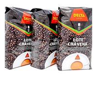 Delta, Caffè, Lotto Tazzina, 3 x 1 Kg in Grani, Portogallo, Miscela torrefatta
