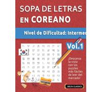 Delta Classics Sopa de Letras En Coreano - Nivel de Dificultad (Tascabile)