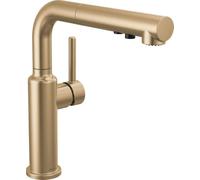 Delta Daneri 16879-CZ-DST Rubinetto da Cucina Estraibile Rubinetto Lavello Cucina con Docking Magnetico Bronzo Champagne