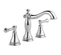 Delta Faucet 3597lf-mpu Cassidy Two Handle Wide spread bagno con metal pop-up, cromato