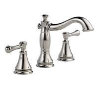 Delta Faucet 3597lf-pnmpu Cassidy Two Handle Wide spread bagno con pop-up in metallo, nichel lucido