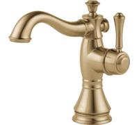Delta Faucet 597lf-czmpu Cassidy Single hole-single handle-4-inch Plate/Metal pop-up, champagne Bronze