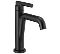 Delta Faucet Rubinetto da bagno nero opaco Nicoli, rubinetto da bagno a foro singolo, rubinetto da bagno a maniglia singola, gruppo di scarico, nero opaco 15849LF-BL, standard