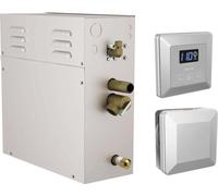 Delta Faucet SimpleSteam 4kW Steam System Kit Cromo, Include Generatore di Sistema di Vapore 4KW, Controllo Digitale Quadrato, Testa Vapore Quadrata, Lumicoat Chrome 5P-EST04-PR