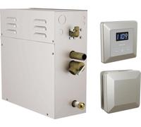 Delta Faucet SimpleSteam - Kit per sistema a vapore da 4 kW, in nichel spazzolato, include generatore di sistema a vapore da 4 kW, controllo digitale quadrato, testa vapore quadrata, Lumicoat