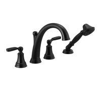 DELTA Faucet T4732-BL Woodhurst Roman Vasca da bagno, nero opaco