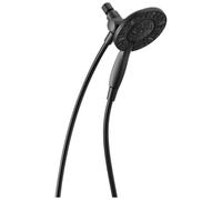 Delta In2ition - Soffione doccia doppio a 4 spruzzi, 2,5 GPM, 9,5 LPM, colore: Nero opaco