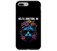 Delta Junction - Gatto dell'Alaska con occhiali da sole e fiori Custodia per iPhone 7 Plus/8 Plus