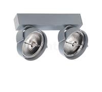 Delta Light Rand Lampada da soffitto LED 2 fuochi, grigio alluminio