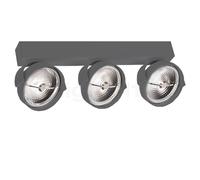 Delta Light Rand Lampada da soffitto LED 3 fuochi, grigio alluminio
