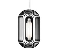 Delta Light Soiree Lampada a sospensione, nero - 108,8 cm - copertura opale