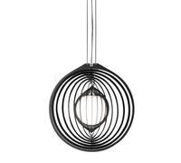 Delta Light Soiree Lampada a sospensione, nero - 82,6 cm - copertura opale