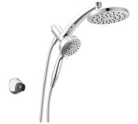 Delta PivotPro 75649 - Soffione doccia a combinazione 3 in 1 a 6 impostazioni con spray ProClean, cromato, con doccetta manuale, 1,75 GPM, cromato