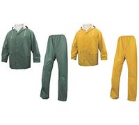 COMPLETO IMPERMEABILE EN304 Tg. L verde (giacca+pantalone)
