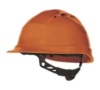 Delta Plus QUARTZ 4 - Casco di sicurezza, Prese d'aria regolabili con regolazione del rotore, arancione