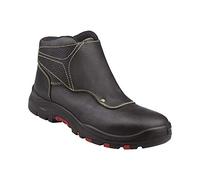 Delta Plus COBR4S3NO41 - Racchette con linguetta in pelle di cicatrici, pigmentate, S3 HRO HI SRC, nero, misura 41, confezione da 10