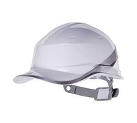 Delta Plus Diamond V Casco Rigido Di Sicurezza In Stile Cappellino Da Baseball, Bianco, Talla única