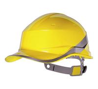 Delta Plus Diamond V Casco Rigido Di Sicurezza In Stile Cappellino Da Baseball, Giallo, Talla única