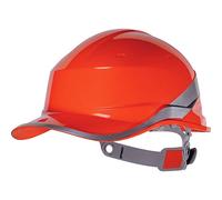 Delta Plus Diamond V Casco Rigido Di Sicurezza In Stile Cappellino Da Baseball, Rosso, Talla única